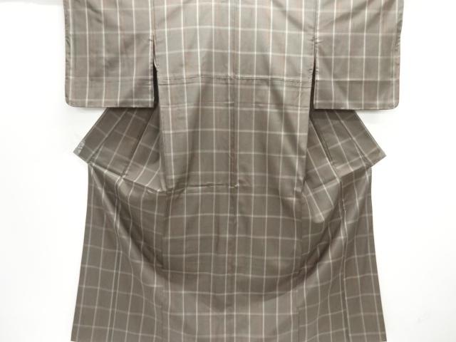 JAPANESE KIMONO / YONEZAWA TSUMUGI / WOVEN GRID